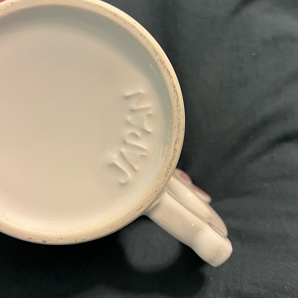 Vintage Easter Mug Coffee Tea Bunny Handle Two Rabbits Eggs Made in Japan White - Picture 5 of 7